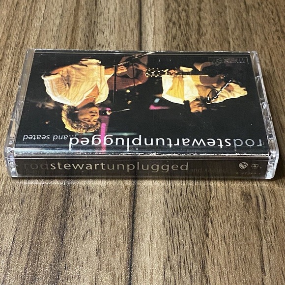 Rod Stewart Unplugged And Seated Cassette Tape 1993 w/ Special Guest Ronnie Wood - Picture 2 of 7